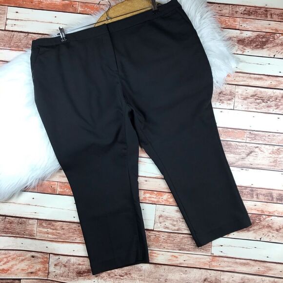 Amanda‎ Chelsea black cropped dress pants - Picture 1 of 6